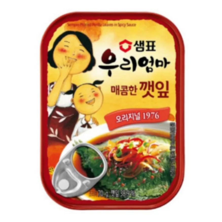 우리엄마 깻잎 매콤한 맛 70G 샘표 이미지