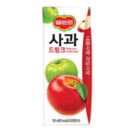 델몬트 드링크팩 사과 1BOX 190ML X 24개입 롯데 칠성