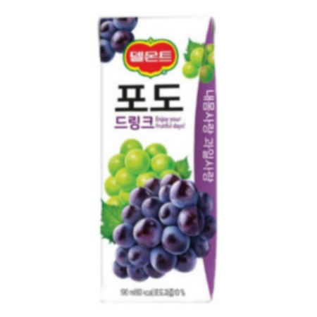 델몬트 드링크팩 포도 1BOX 190ML X 24개입 롯데 칠성