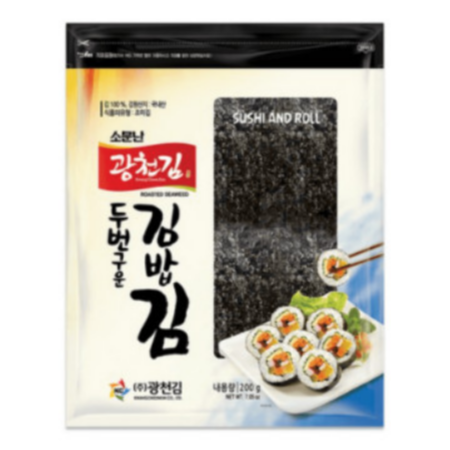 두번 구운 김밥김 200G 2GX100장 광천