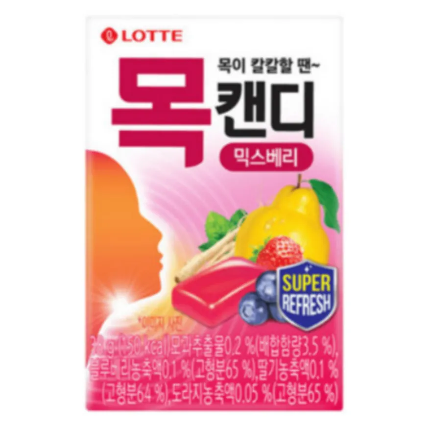 목캔디 믹스베리 케이스 38G 롯데제과 이미지