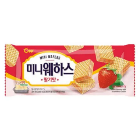 미니 웨하스 딸기 1BOX 80G X 20개입 청우식품 이미지