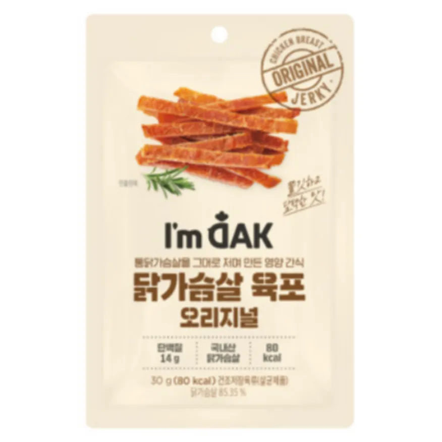 닭가슴살 육포 오리지널 30G 아임닭 이미지