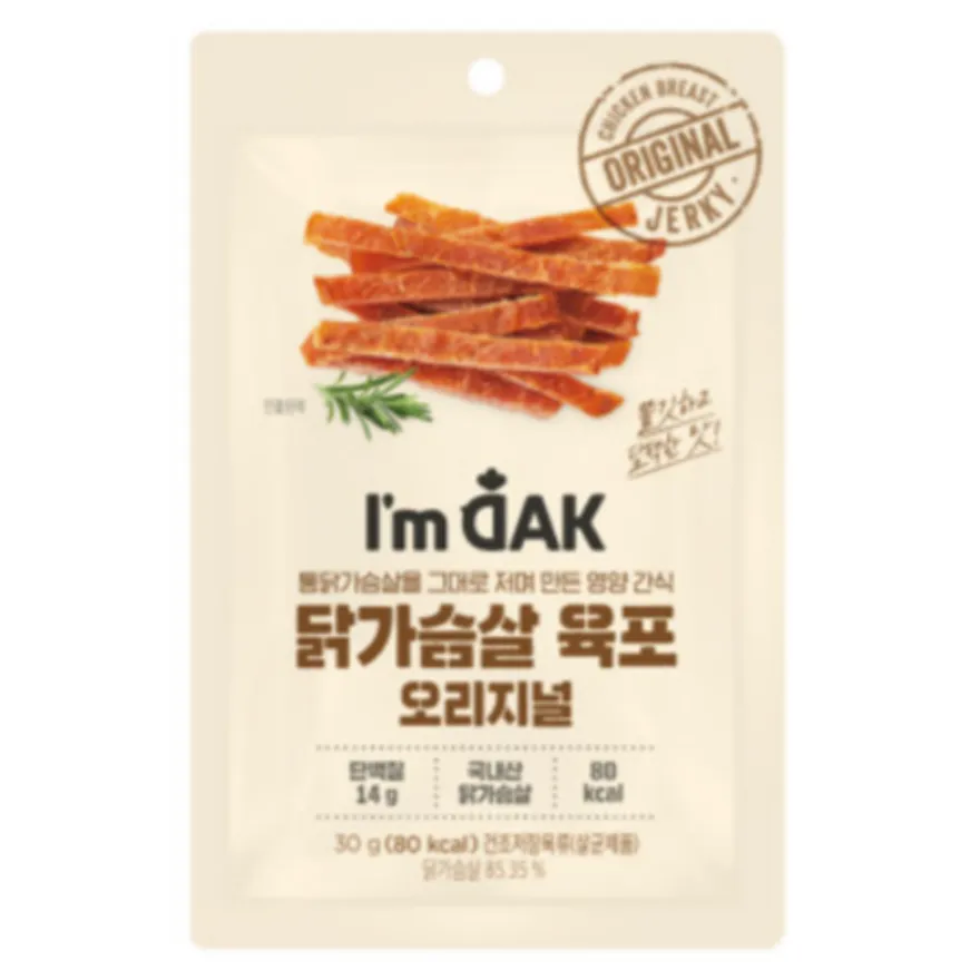 닭가슴살 육포 오리지널 30G 아임닭 이미지