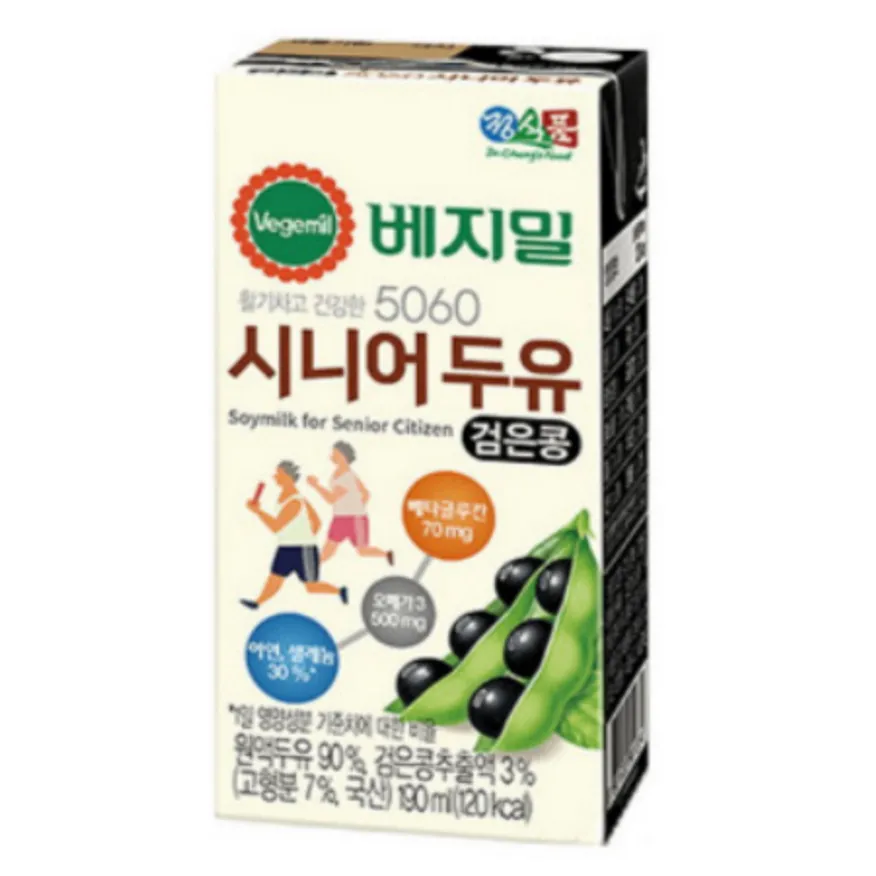 베지밀 5060시니어 두유 1BOX 190ML X 16개입 정식품 이미지