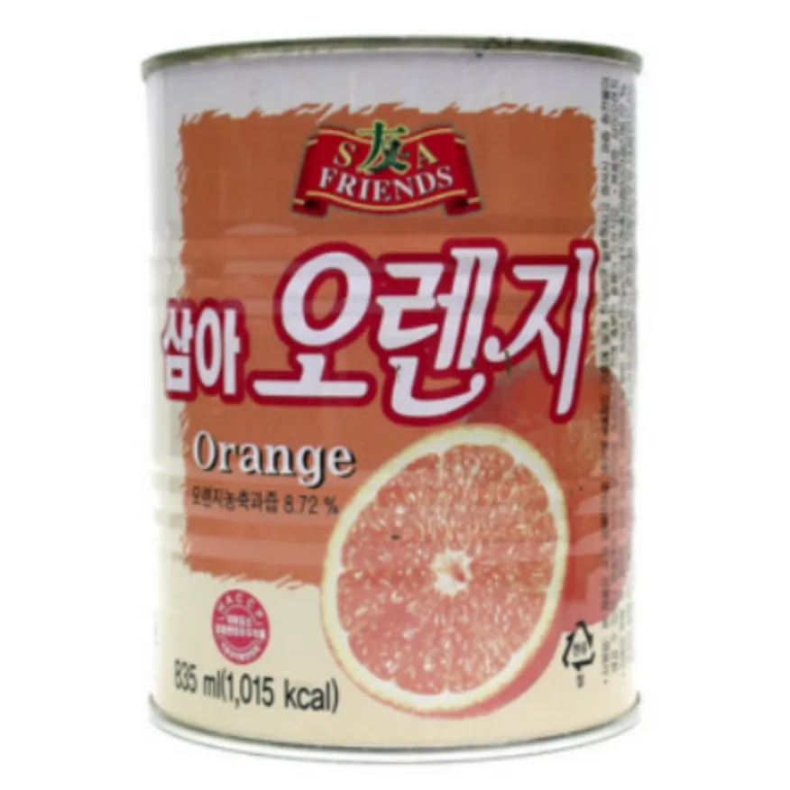 오렌지 원액 835ML 삼아 이미지