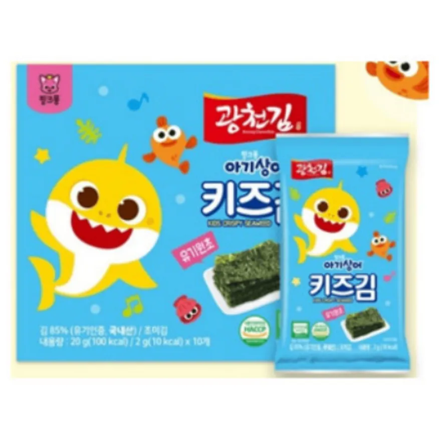 핑크퐁 조미 키즈 도시락 김 2G X 10개입 광천김 이미지