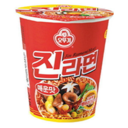 진라면 매운맛 미니컵 1BOX 65G X 6개입 오뚜기