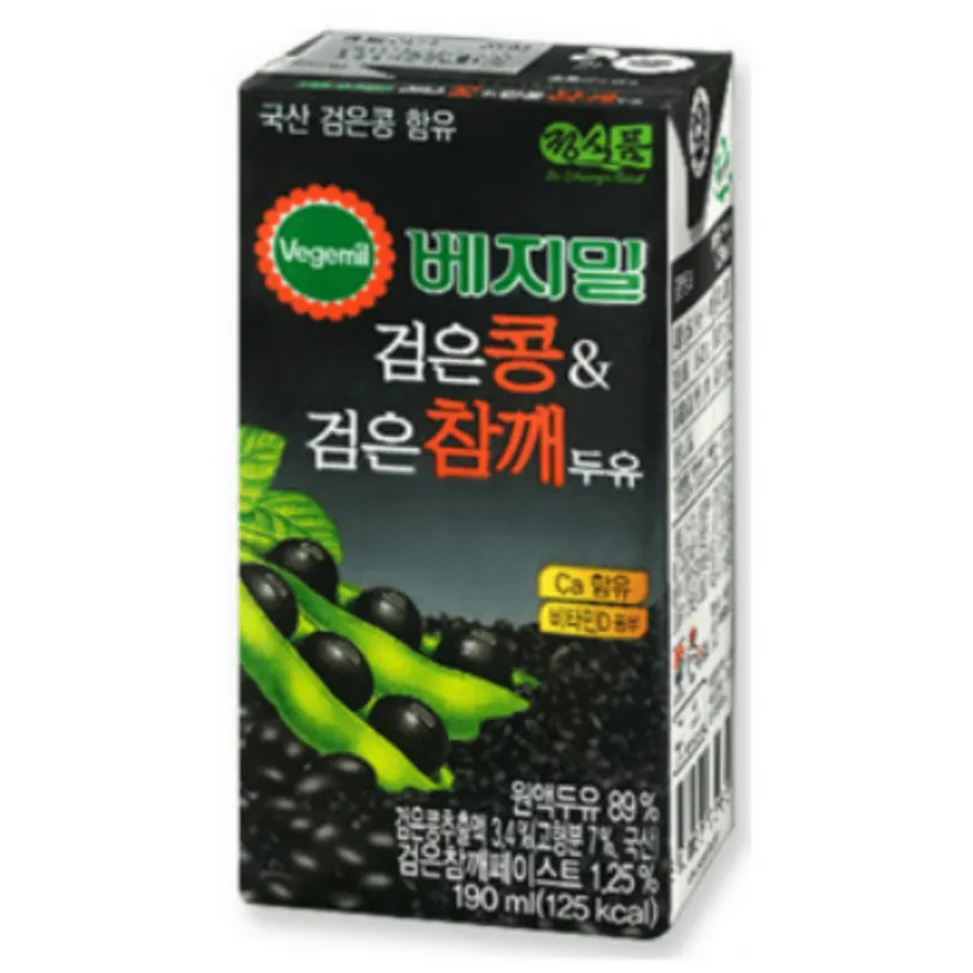 베지밀 검은콩 검은참깨 두유 1BOX 190ML X 24개입 정식품 이미지