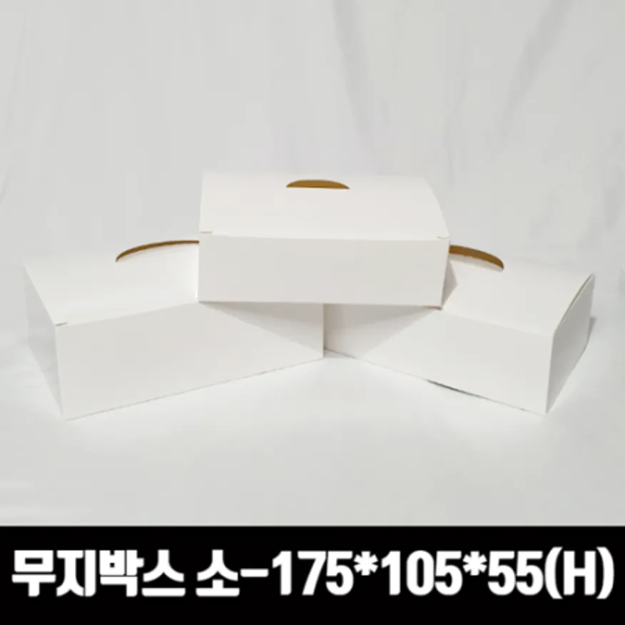 특가 화이트지 무지 크라프트 치킨박스 중 7/8호 한마리 200매 상자 닭강정 포장용기 이미지