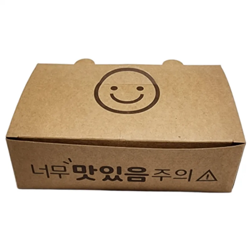 크라프트 치킨박스 소 반마리용 200매x2박스 통닭 닭강정 포장용기 배달 이미지