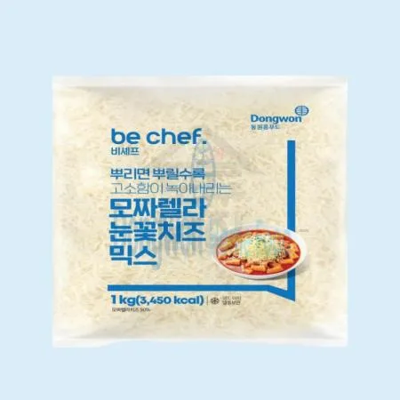동원 홈푸드 비셰프 모짜렐라 눈꽃치즈믹스 1kg 엔젤헤어 눈꽃치즈 이미지