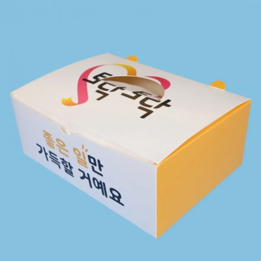 화이트지 모두종이박스 특특대 200매 상자 치킨 닭강정 와플 포장용기 배달 이미지