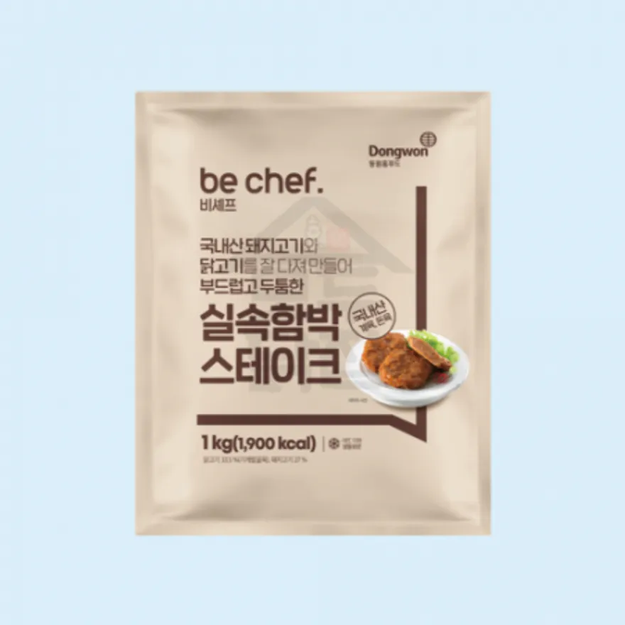 동원 홈푸드 비셰프 알뜰형 실속함박스테이크 1kgx10개 냉동 대용량 이미지