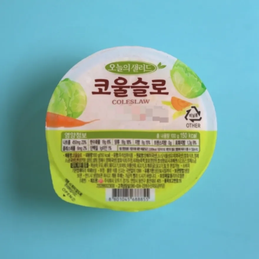 특가 오늘의샐러드 코울슬로 100g 18개 일회용 콘샐러드 이미지