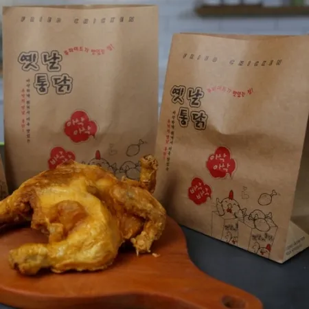 종이봉투 크라프트지 옛날통닭 각대봉투 소 한마리용 400매 이미지