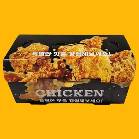 직사각형 FC-1 소 순살 한마리 합지 치킨박스 100매 통닭 포장용기 배달 상자