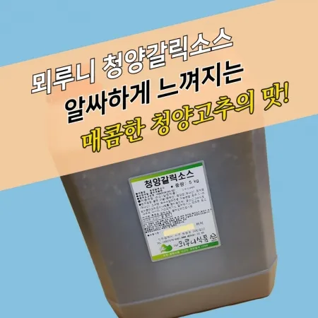 뫼루니식품 청양갈릭소스 매콤한맛 5KG 마늘소스