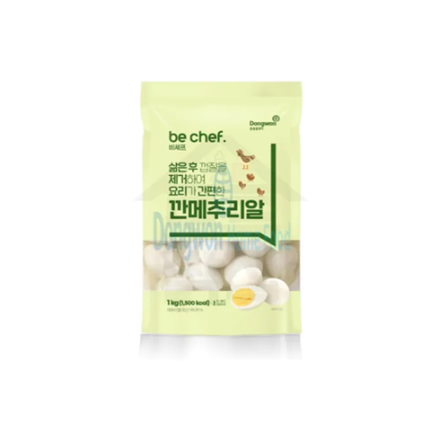 동원 홈푸드 비셰프 깐메추리알 1kg 3개 국산 간편하게 조리하는 깐계란 이미지
