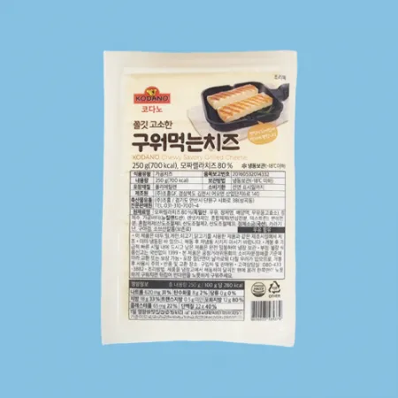 코다노 쫄깃하고 고소한 구워먹는 치즈 250g 모짜렐라치즈 80% 이미지