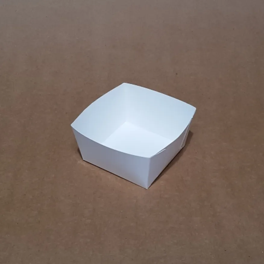치킨트레이 소 반마리용 200매 95x95x60 mm 종이 포장 용기 속지 이미지