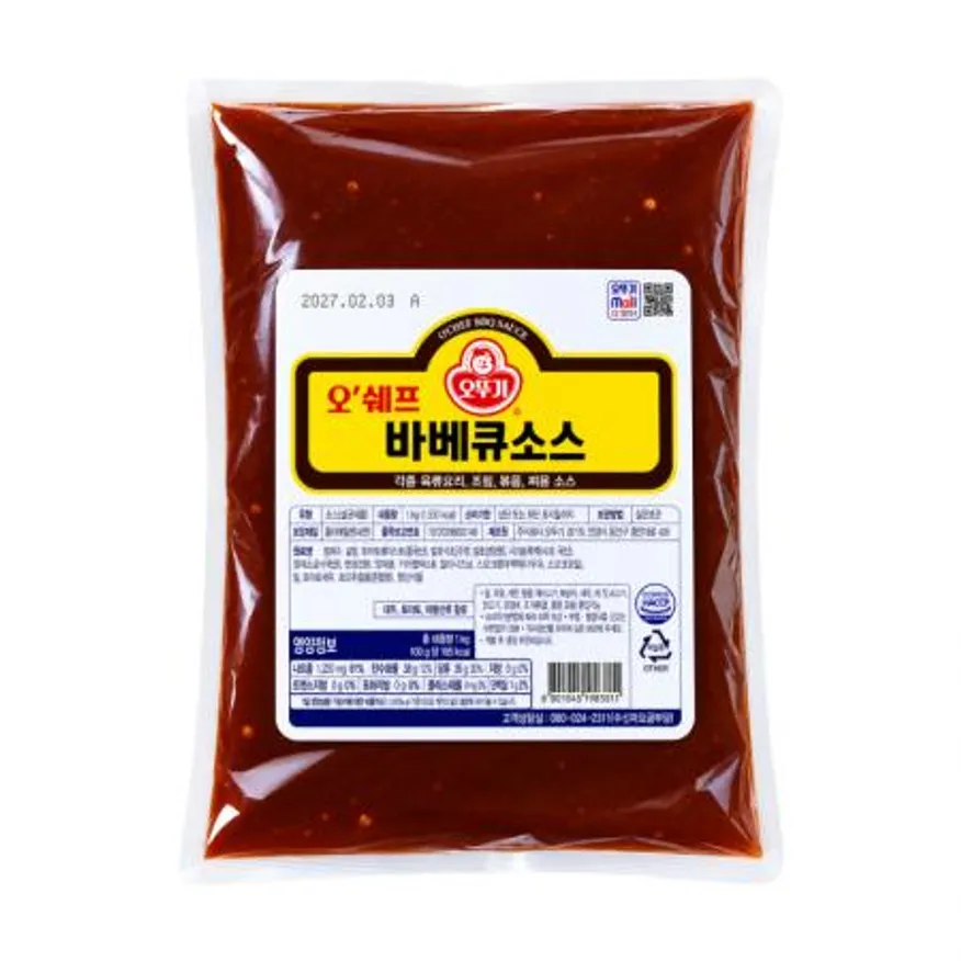 오뚜기 오쉐프 바베큐소스 1KG 각종 육류요리 이미지