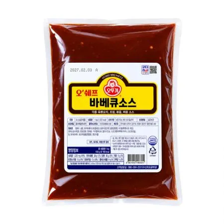 오뚜기 오쉐프 바베큐소스 1KG 각종 육류요리 이미지