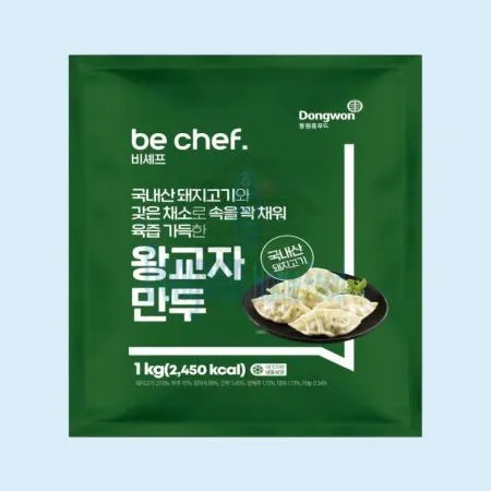 동원 홈푸드 비셰프 왕교자만두 1kg 육즙가득 냉동 이미지