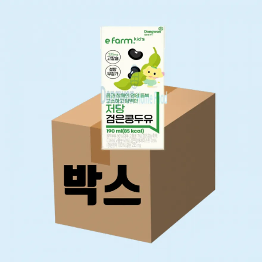 이팜키즈 저당검은콩두유 190ml 24개 검은콩두유 저당두유 고칼슘 이미지