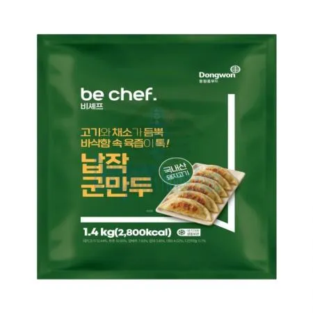 동원 홈푸드 비셰프 납작군만두 1.4kg 육즙가득 이미지