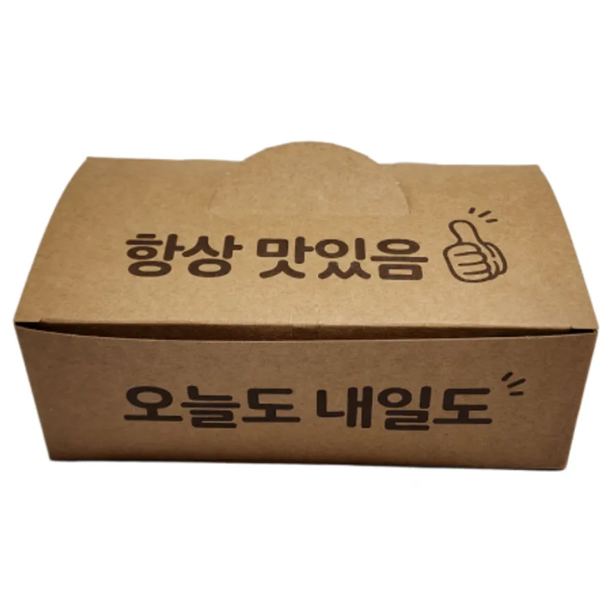 크라프트 치킨박스 중 7/8호 한마리 200매x2박스 통닭 닭강정 포장용기 배달 이미지