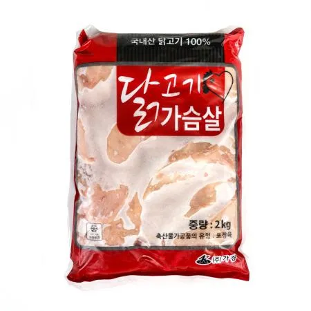 냉동 닭가슴살/국산  2kg 이미지