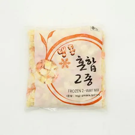 냉동야채 카레짜장용 2종 야채믹스 1kg 이미지
