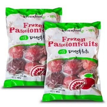 냉동 패션후르츠 원물 백향과 1kgX2팩/과일청/만들기/뷔페/디저트/드라이아이스 안전포장