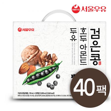 검은콩 호두아몬드 두유 190mlX40팩