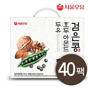 검은콩 호두아몬드 두유 190mlX40팩