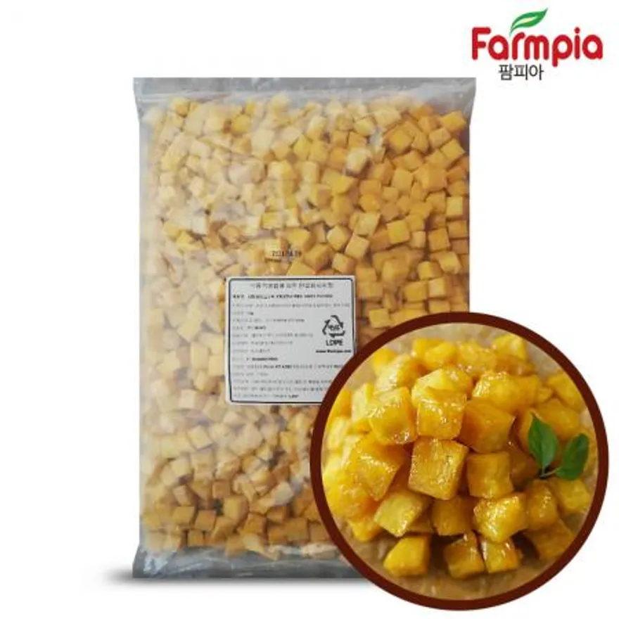 팜피아 냉동 인도 유탕고구마 큐브(15mm) 2kg/맛탕/간식/튀김/탕후루/토핑 이미지