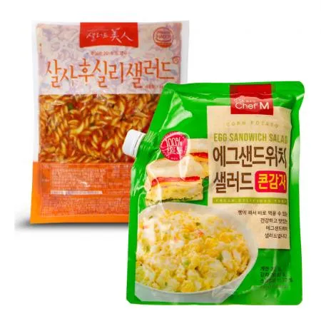 샐러드미인 에그샌드위치 샐러드 콘감자 1개 + 살사후실리 샐러드 1개