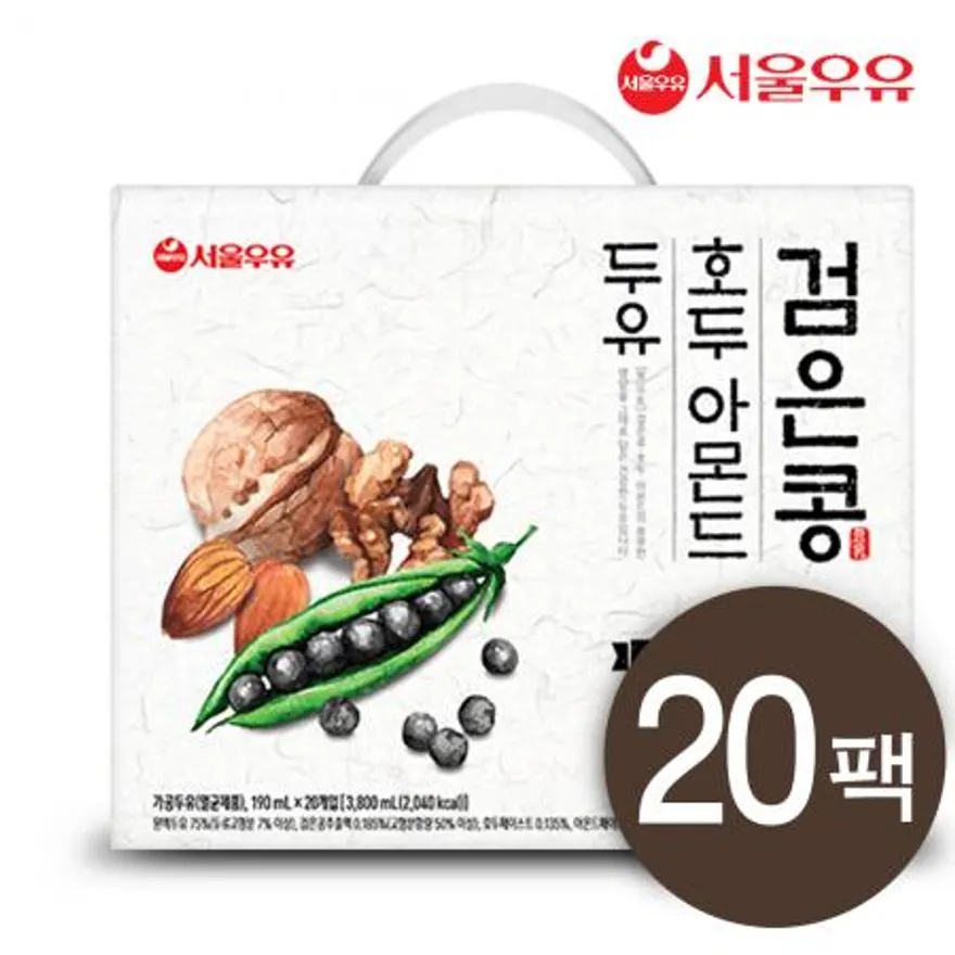 검은콩 호두아몬드 두유 190mlX20팩 이미지