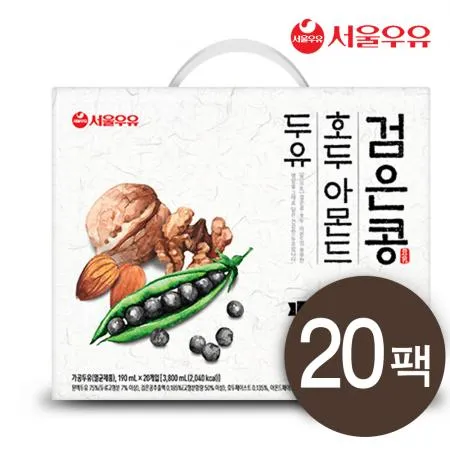 검은콩 호두아몬드 두유 190mlX20팩