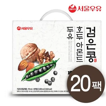 검은콩 호두아몬드 두유 190mlX20팩