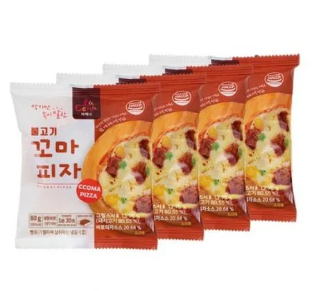 [청하FnS] 라체나 꼬마피자 미니피자 불고기 (80g 4EA) 고르곤졸라 콤비네이션 체다치즈