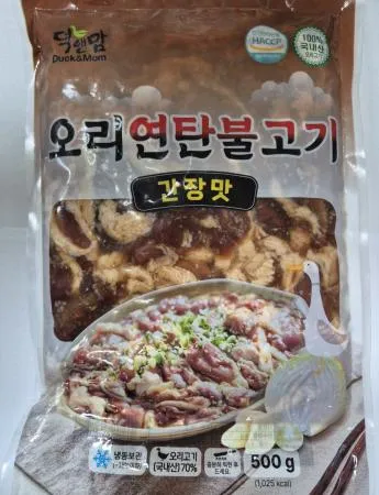 [청하FnS] 간장맛 오리연탄불고기(500g)-1Box(15EA) 국내산 오리주물럭 캠핑요리 술안주 밥반찬