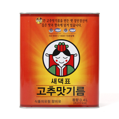 [새댁표] 고추맛기름 3.4L 고추기름
