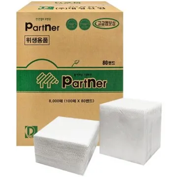 [파트너] 테이블 네프킨 냅킨 (100매*80속) 넵킨