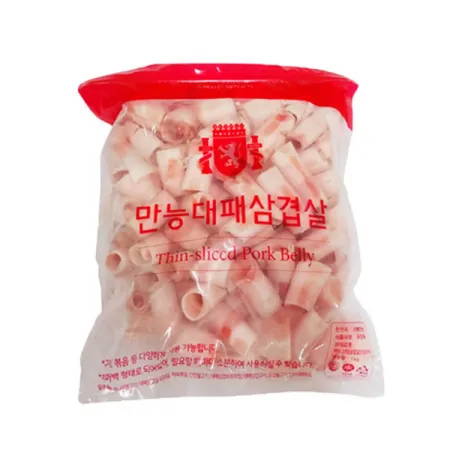 [냉동] 만능대패삼겹살_스페인산_가공_2mm 대패 돌돌이_1kg