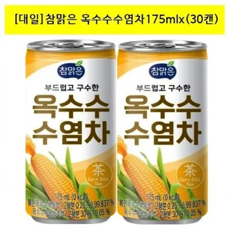 참맑은 옥수수수염차 175ml, 30캔