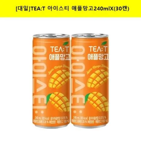 [대일]TEA:T 아이스티 애플망고240mlX(30캔)/노래방음료/업소음료/