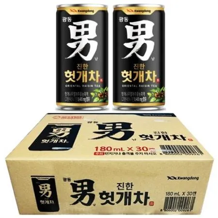 광동 힘찬하루 헛개차 180ml, 30캔