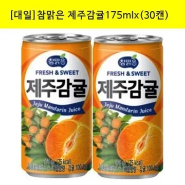 참맑은 제주감귤 175ml, 30캔